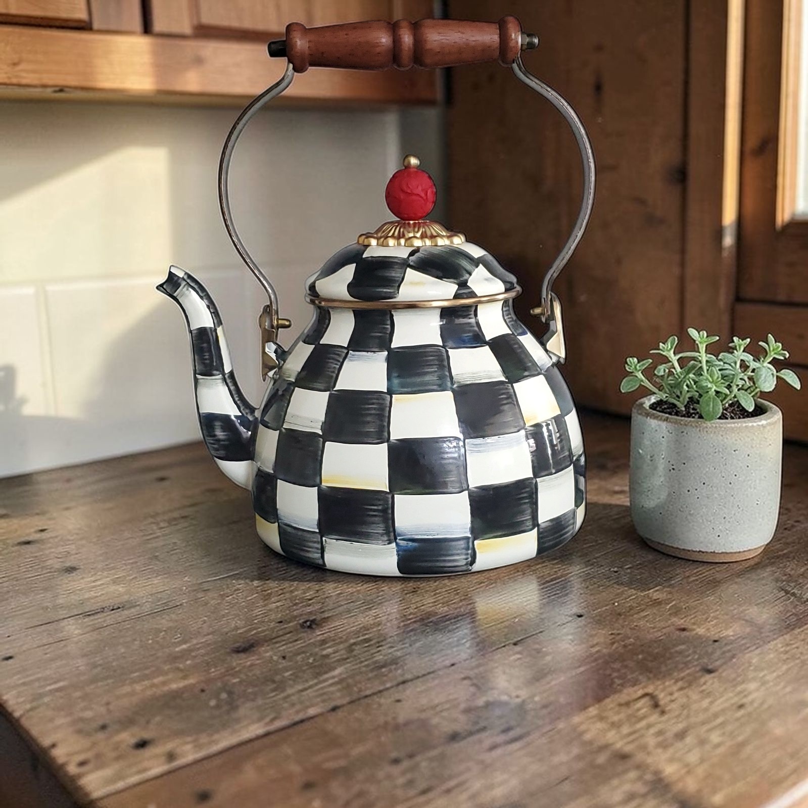 Lifestyle Image — tea kettle styled in a kitchen setting